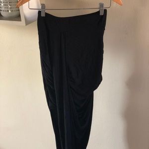 Free People Black Asymmetrical Midi Skirt